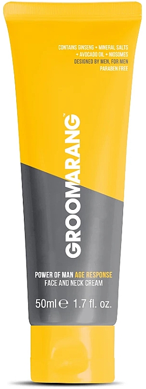 Anti-Aging Creme für Gesicht und Hals - Groomarang Power Of Man 3 In 1 Performance Age Response Face And Neck Cream — Bild N1