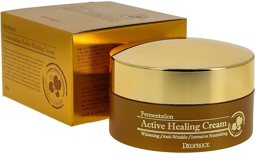 Intensiv pflegende Gesichtscreme mit aktivem Sauerstoff - Deoproce Fermentation Active Healing Cream — Bild N1