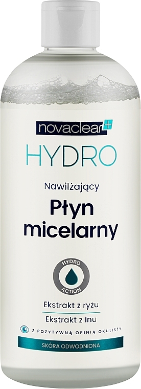Feuchtigkeitsspendendes Mizellenwasser mit Flachs- und Reisextrakt - Novaclear Hydro Micellar Water — Bild N1