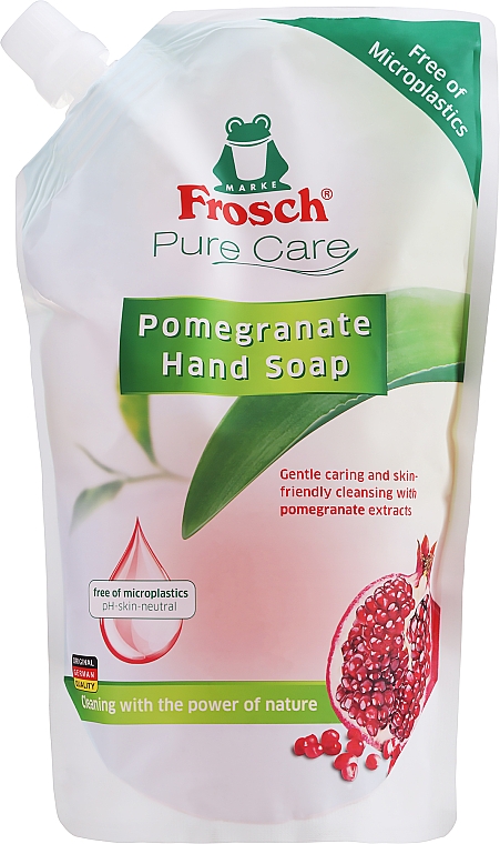 Frosch Pure Care Liquid Soap - Frosch Handseife mit Granatapfel- Extrakten (Doypack) — Bild N1