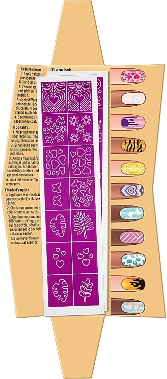 Nagelschablonen mit kreativen Designs - Essence Nail Art Stencils  — Bild N1