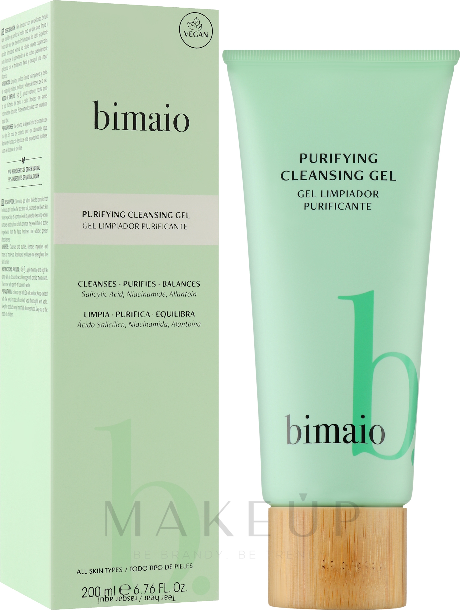Gesichtsreinigungsgel - Bimaio Purifying Cleansing Gel — Bild 200 ml