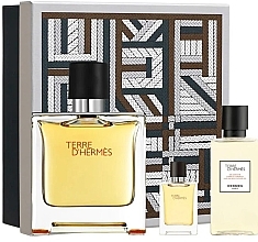 Düfte, Parfümerie und Kosmetik Hermes Terre d'Hermes Parfum - Duftset (Eau de Parfum 75ml + Eau de Parfum 5ml + Duschgel 40ml) 