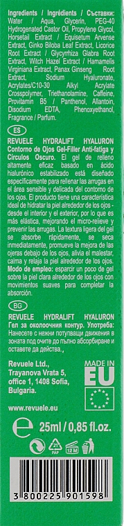 Feuchtigkeitsspendender Augenkonturgel-Filler - Revuele Hydralift Hyaluron Gel Filler — Bild N3