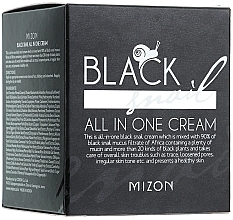 Feuchtigkeitsspendende, reparierende und porenverfeinernde Gesichtscreme mit schwarzem Schneckenfiltrat - Mizon Black Snail All In One Cream  — Foto N2