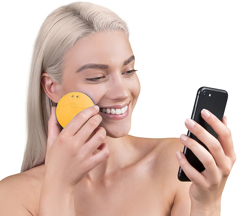Reinigende Smart-Massagebürste für das Gesicht Luna Mini 3 Sunflower Yellow - Foreo Luna Fofo Smart Facial Cleansing Brush Sunflower Yellow — Bild N4