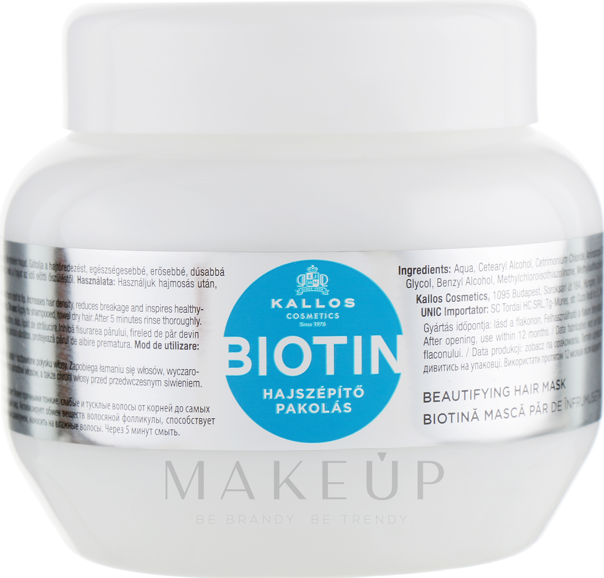 Pflegende und schützende Haarmaske mit Biotin - Kallos Cosmetics Biotin Beautifying Mask — Foto 275 ml