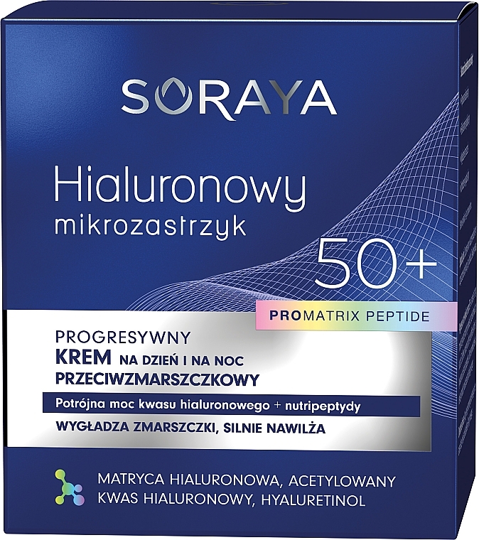 Anti-Falten Gesichtscreme 50+  - Soraya Hyaluronic Microinjection Pro Matrix Peptide Anti-Wrinkle Cream  — Bild N2