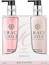 Set - Grace Cole Wild Fig & Pink Cedar Hand Care Duo (h/wash/300ml + h/body/lot/300ml) — Bild N1