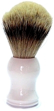 Düfte, Parfümerie und Kosmetik Rasierpinsel mit Dachshaar weiß - Golddachs Silver Tip Badger Plastic White