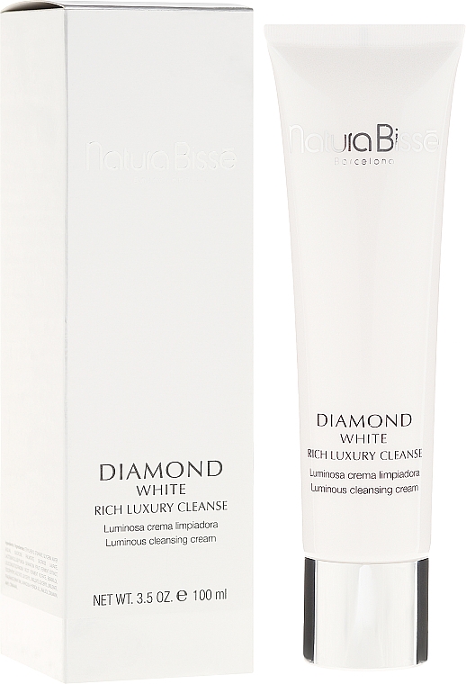 Aufhellende und Leuchtkraft spendende Reinigungscreme für das Gesicht - Natura Bisse Diamond White Rich Luxury Cleanser