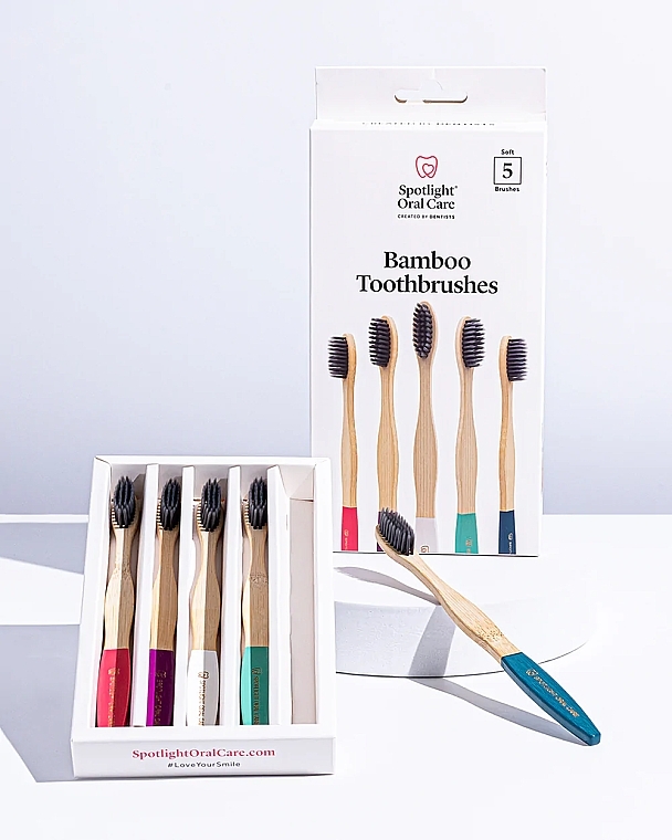 Bambuszahnbürsten-Set - Spotlight Oral Care 5-Pack Bamboo Toothbrushes — Bild N4