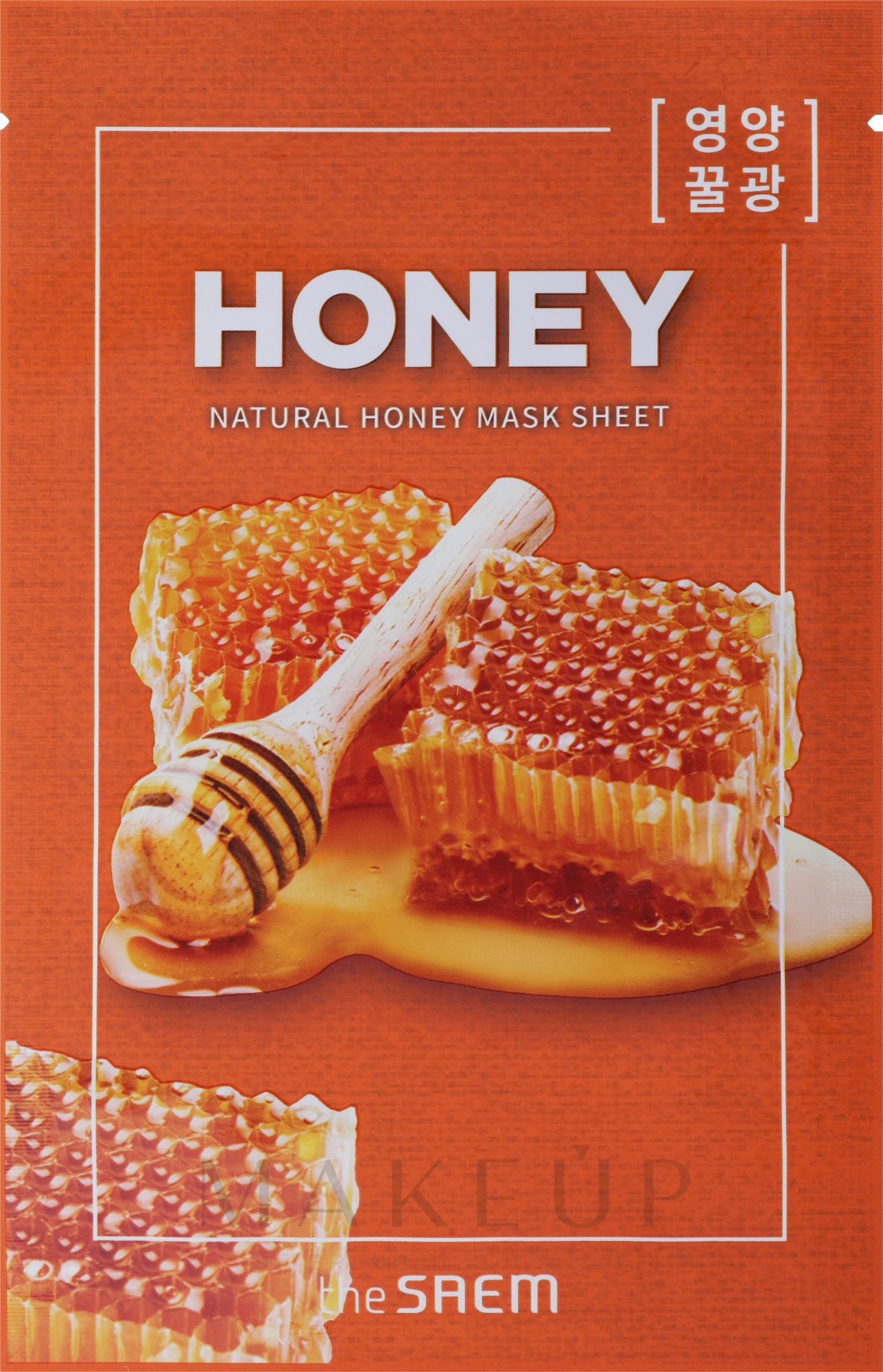 Tuchmaske für das Gesicht mit Honigextrakt - The Saem Natural Honey Mask Sheet — Bild 21 ml