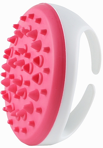 Anti-Cellulite Massagebürste für den Körper aus Silikon weiß-rosa - Deni Carte — Bild N1