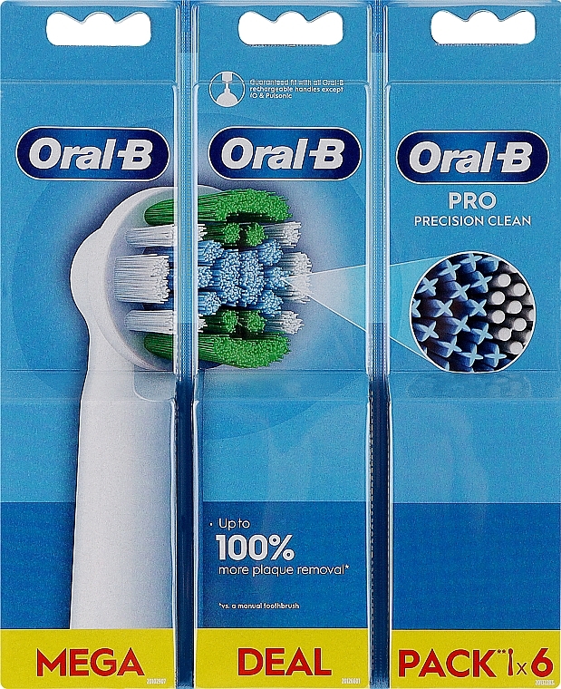 Austauschbare Zahnbürstenköpfe für elektrische Zahnbürste EB20 - Oral-B Precision Clean EB20 — Bild N1