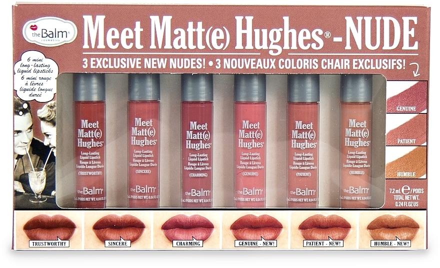 Lippenstift-Set (Lippenstift 6x1,2ml) - theBalm Meet Matte Hughes Nude — Bild N1