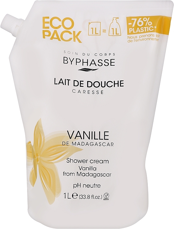 Duschcreme Vanille  - Byphasse Caresse Shower Cream (Refill)  — Bild N1