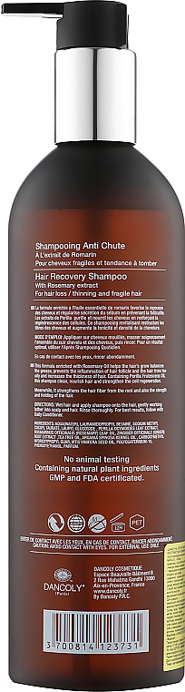 Shampoo gegen Haarausfall mit Rosmarin-Extrakt - Angel Professional Black Angel For Men Hair Recovery Shampoo — Bild N2