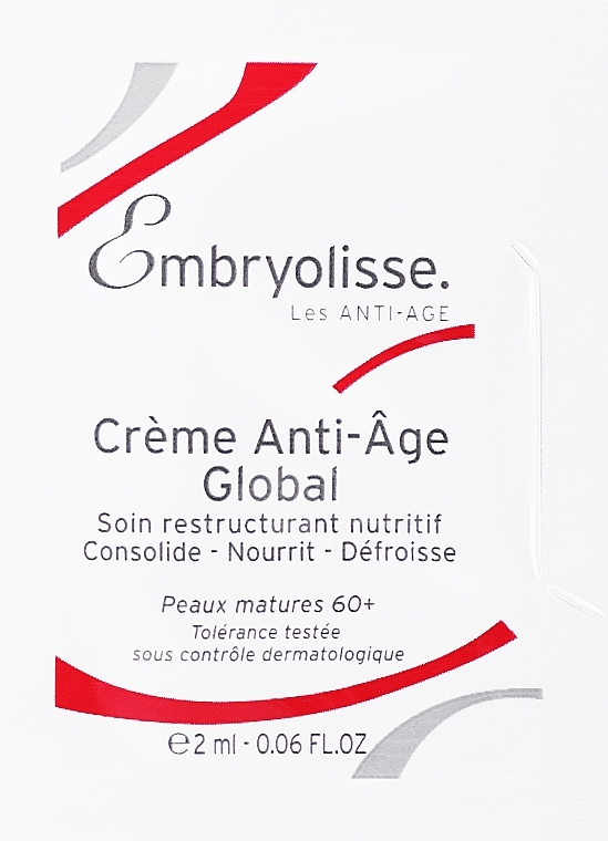 Anti-Aging-Gesichtscreme - Embryolisse Anti-Age Global Cream 60+ (Probe)  — Bild N1