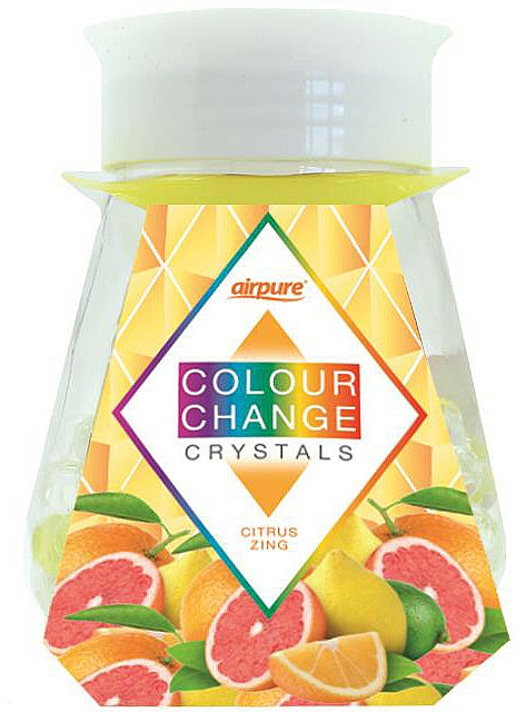Raumduft-Gel mit farbwechselnden Kristallen und Zitrusduft - Airpure Colour Change Crystals Citrus Zing — Bild N1