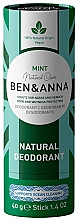 Düfte, Parfümerie und Kosmetik Deodorant auf Basis von Soda Minze (Karton) - Ben & Anna Natural Care Mint Deodorant Paper Tube
