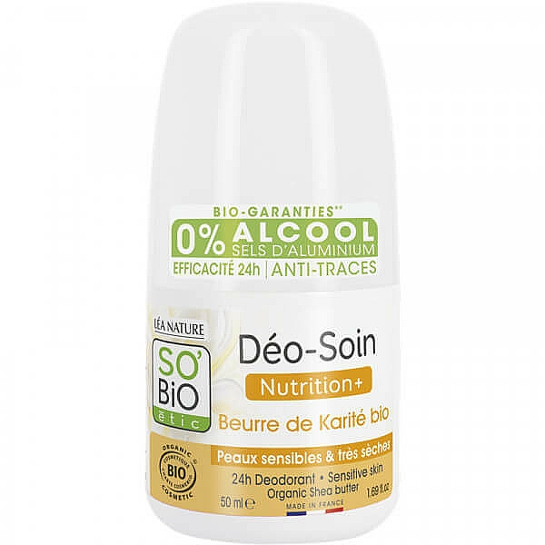 Deo Roll-on für empfindliche Haut mit Sheabutter - So’Bio Etic Shea Butter Deodorant Roll-on — Bild N1