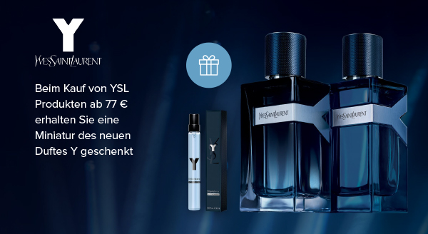 Beim Kauf von YSL Produkten ab 77 € erhalten Sie eine Miniatur des neuen Duftes Y geschenkt