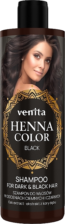 Shampoo mit Eichenrindenextrakt - Venita Henna Color Shampoo Black  — Bild N1