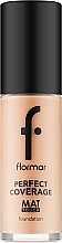 Düfte, Parfümerie und Kosmetik Mattierende Foundation für das Gesicht - Flormar Perfect Coverage Mat Touch Foundation 