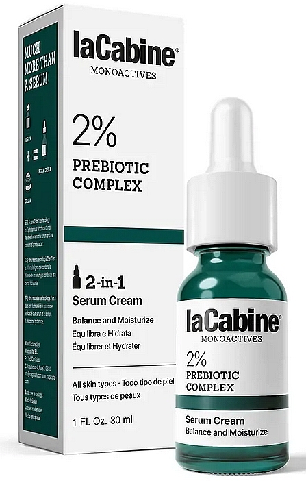 Cremeserum mit Präbiotika für das Gesicht - La Cabine Monoactives 2% Prebiotic Complex Serum Cream — Bild N1