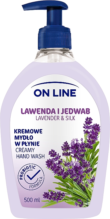 Flüssige Handseife "Schöllkraut" - On Line Lavender & Silk Creamy Hand Wash — Bild N1