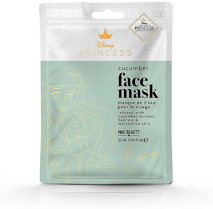 Gesichtsmaske - Mad Beauty Disney Ultimate Princess Ariel Facial Mask Cucumber — Bild N1