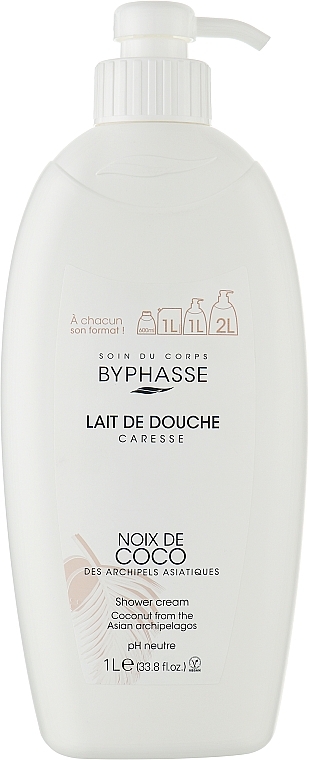Duschcreme Kokosnuss - Byphasse Caresse Shower Cream — Bild N1