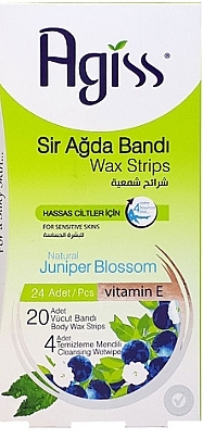 Enthaarungsstreifen für den Körper mit natürlichem Wacholderextrakt und Vitamin E - Agiss Wax Strips for Sensitive Skin — Bild N1