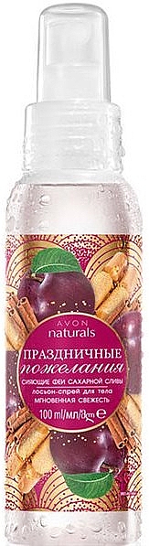 Prickelnde Zuckerpflaumen Körperspray - Avon Naturals Festive Wishes — Bild N1