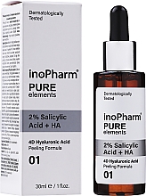 Düfte, Parfümerie und Kosmetik Reinigungspeeling für das Gesicht mit 2% Salicylsäure und Hyaluronsäure - InoPharm Pure Elements 2% Salicylic Acid + HA Peeling