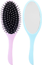 Düfte, Parfümerie und Kosmetik Haarbürste rosa-blau - Twish Professional Hair Brush With Magnetic Mirror Mauve-Blue