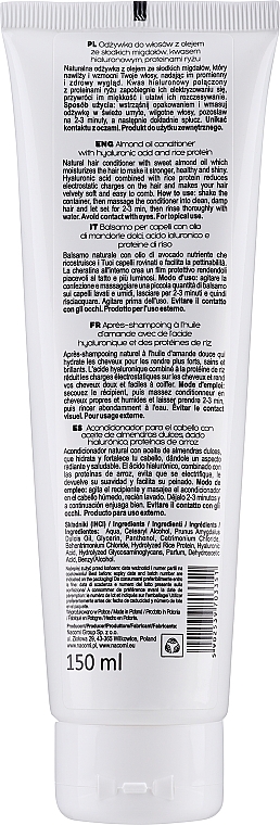 Haarspülung - Nacomi Natural With Sweet Almond & Hyaluronic Acid Conditioner — Bild N2