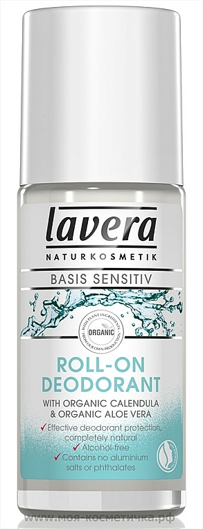 Deo Roll-on mit Bio Ringelblume und Aloe Vera für empfindliche Haut - Lavera Basis Sensitiv Roll-On Deodorant — Bild N1