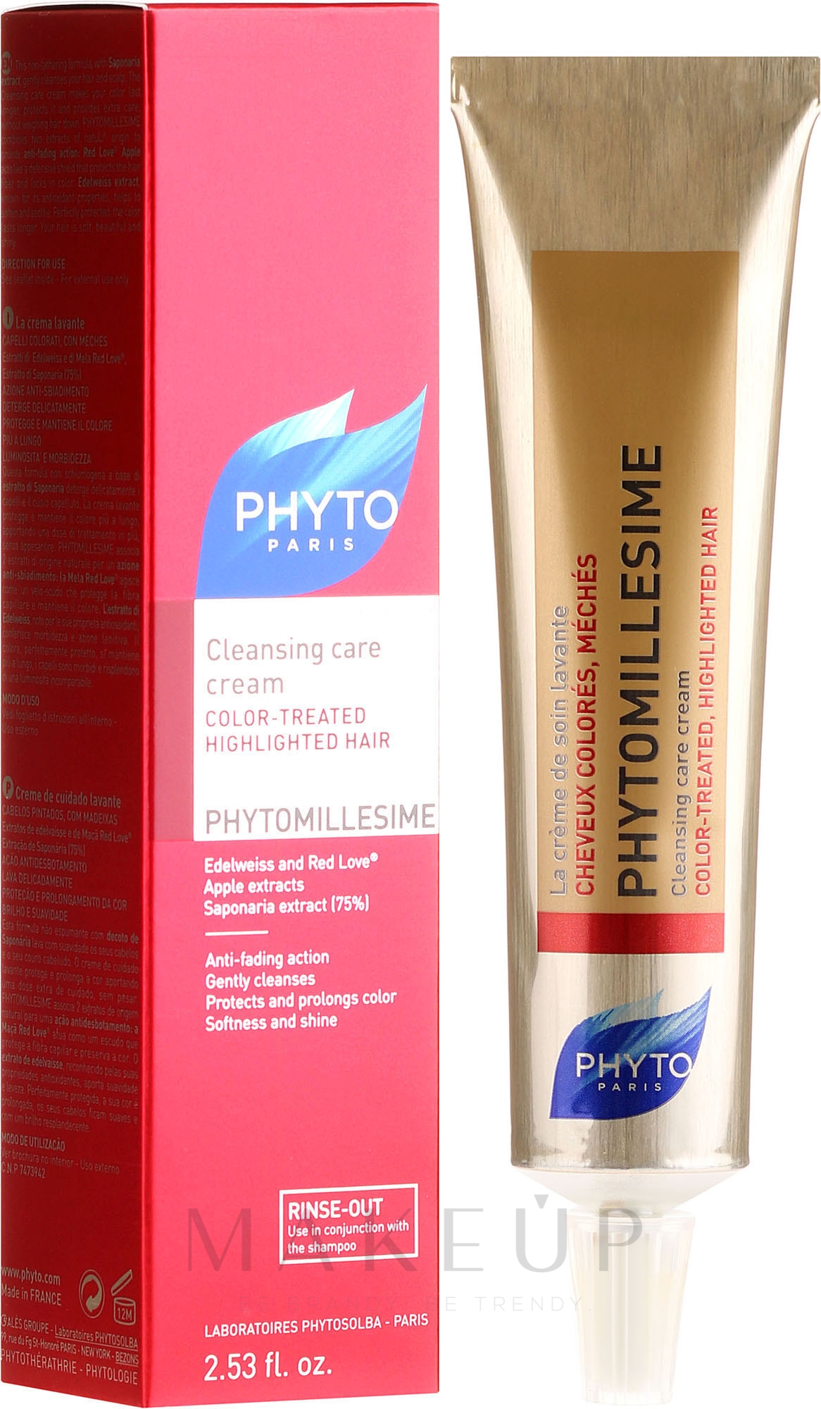Schützende Reinigungscreme für gefärbtes Haar - Phyto Phytomillesime Cleansing Care Cream — Bild 75 ml