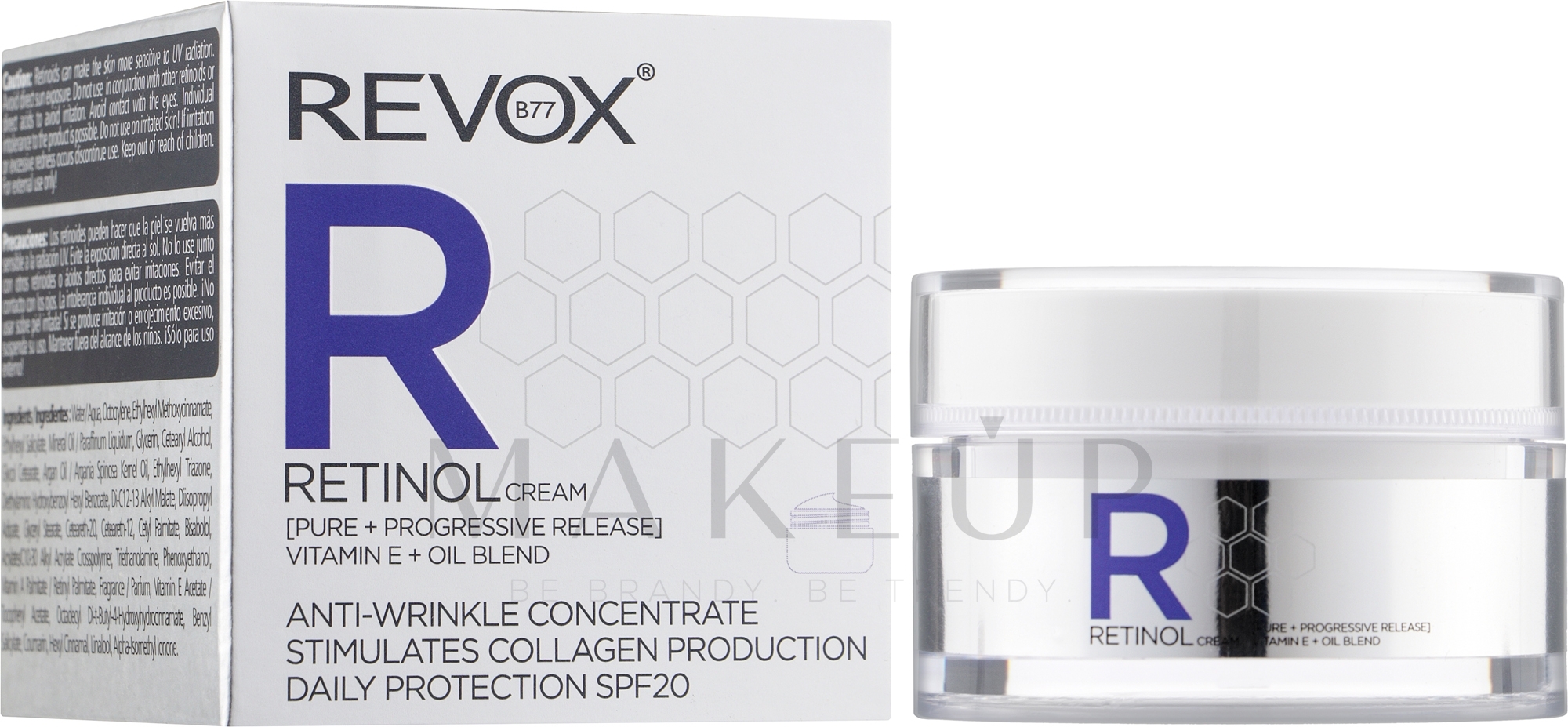 Anti-Falten Gesichtscreme mit Retinol SPF 20 - Revox Retinol Cream Daily Protection SPF20 — Bild 50 ml