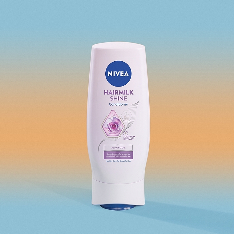 Haarmilch-Pflegespülung "Natürlicher Glanz" für glanzloses und trockenes Haar - NIVEA Hair Milk Natural Shine Hair Balm — Bild N3