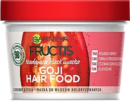 Kräftigende Haarmaske für mehr Farbglanz mit Goji-Beeren - Garnier Fructis Goji Hair Food Mask — Bild N1