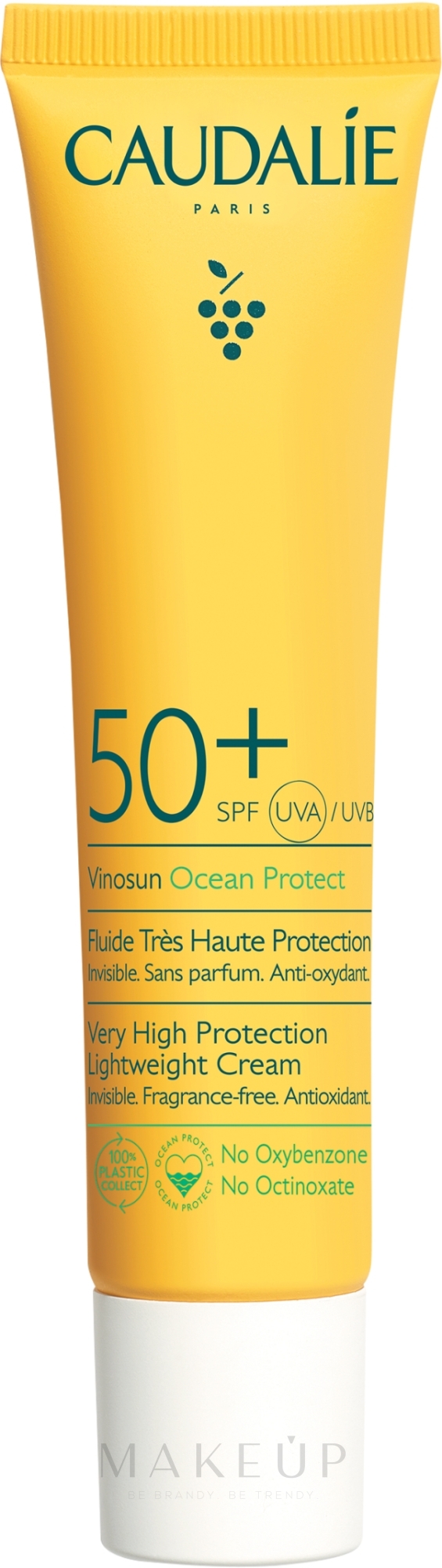 Sonnenschutzcreme für das Gesicht - Caudalie Vinosun Protect Very High Lightweight Cream SPF 50+ — Bild 40 ml