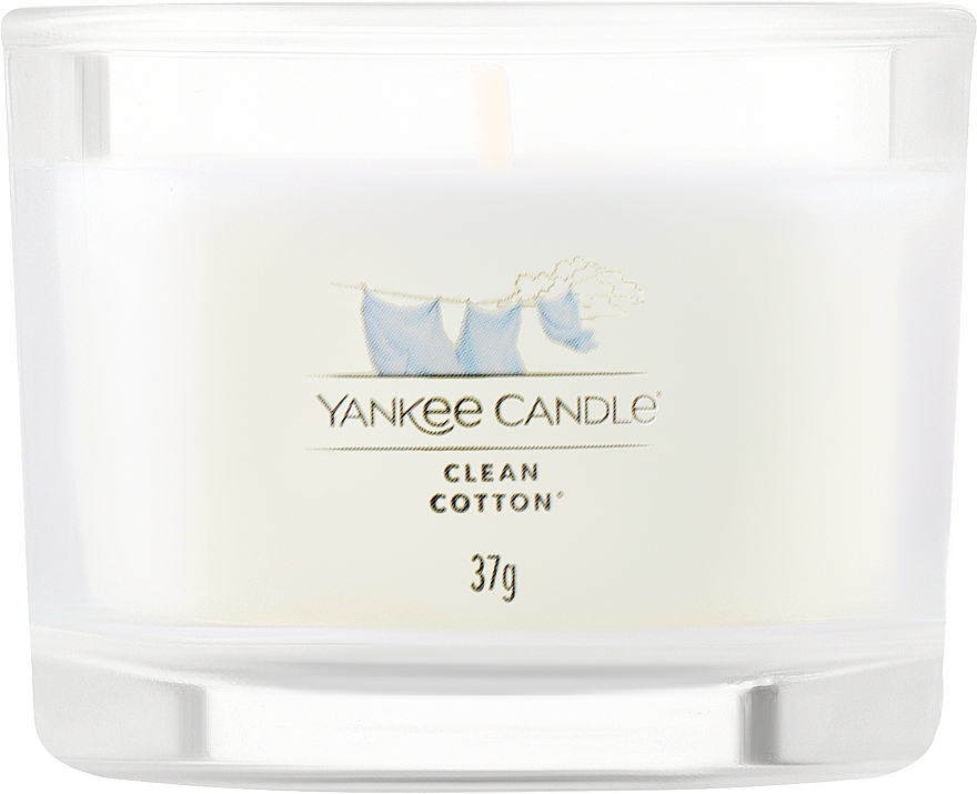 Mini-Duftkerze im Glas - Yankee Clean Cotton Candle — Bild N1