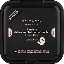 Tuchmaske für das Gesicht mit Idebenon und Brombeerkomplex - Mary & May Premium Idebenon Blackberry Complex Essence Mask — Bild N1
