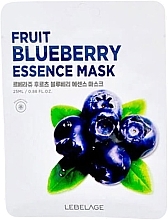 Düfte, Parfümerie und Kosmetik Tuchmaske für das Gesicht mit Blaubeerextrakt - Lebelage Fruit Blueberry Essence Mask 