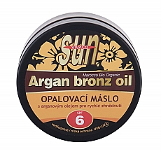 Düfte, Parfümerie und Kosmetik Bräunungsbutter für Gesicht und Körper mit Bio-Arganöl und Beta-Carotin SPF 6 - Vivaco Sun Argan Bronz Oil SPF 6