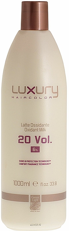 Milchiges Oxidationsmittel - Green Light Luxury Haircolor Oxidant Milk 6% 20 vol.