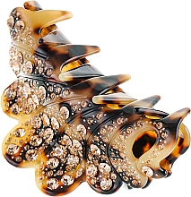 Düfte, Parfümerie und Kosmetik Haarkrebs Krabbe Leopard mit Strasssteinen beige-braun - Elita